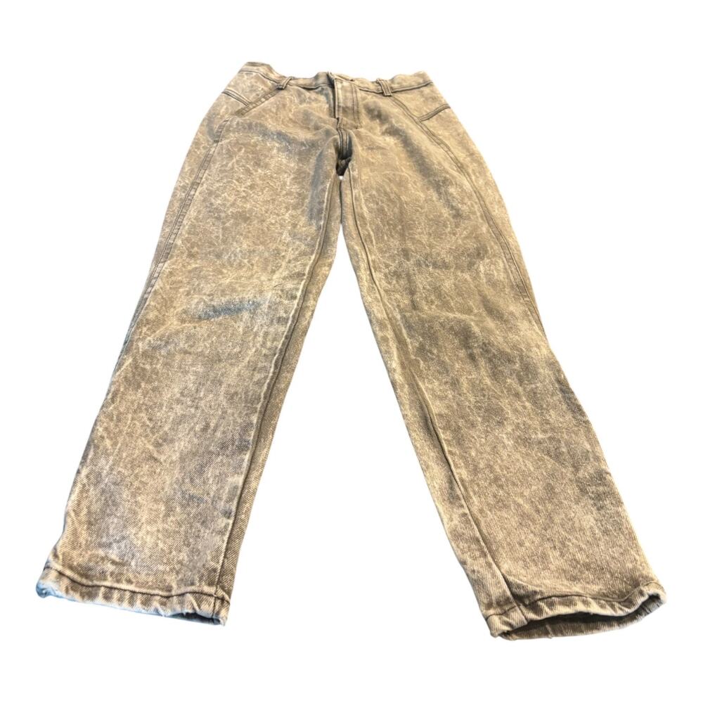 Vintage Chic Jeans Size 7 High Waist Brown Acid Wash Y2K